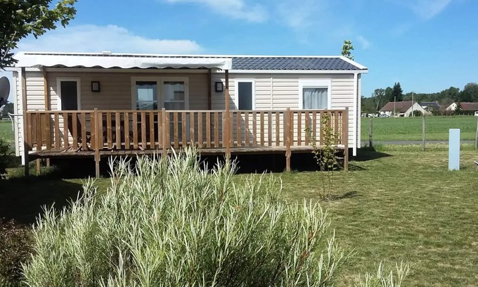Brehemont House | Flower Camping Loire et Châteaux * - Mobile home Premium 39m2 (3 bedrooms) - 2 bathrooms - semi-covered terrace 6 people