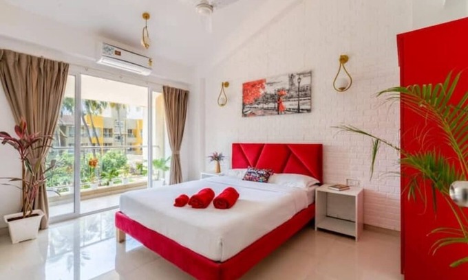 Anjuna Apartment | Flowervalley by Alpha Stays Goa. Anjuna/Vagator