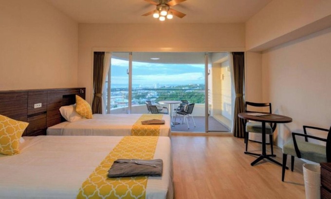 Nakadomari Hotel | For 3 people Ocean view twin vs | Room only /Kunigami-gun Okinawa