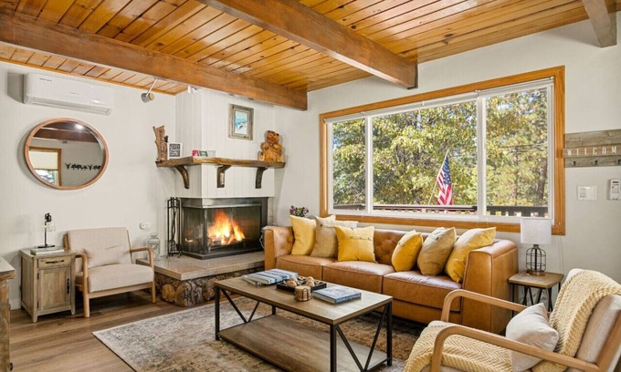 Big Bear Lake Cabin | Forest View Chalet + Forest Views + Hot Tub + A/C