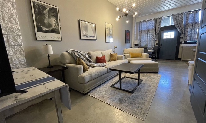Mountain Home Apartment | Former car wash bay apt. Unique!