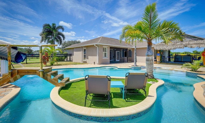 White City House | Fort Pierce Escape: Beach-Entry Pool, Waterslide!
