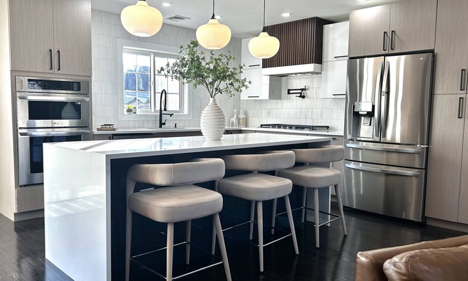 Glen Cove House | Four Levels of Family-sized Stylish Living w/game rm, patio and large backyard