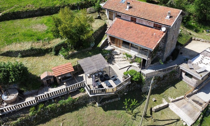 Saint-Jean-Roure House | Au Coeur d'Allary,Ardèchoise house with Nordic bath near Dolce Via