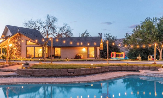Springville House | French farmhouse with pool, sauna, and amazing views, secluded on 5 acres.