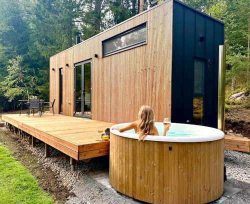 Orby Other | Freyja Summer Forest Retreat Cabin with Private Outdoor Tub and Lakeside Views