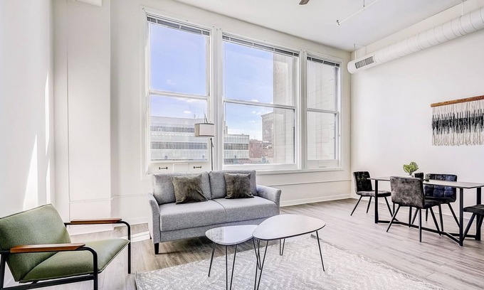 Mile Square Apartment | Frontdesk | 2 BR Apt by Kurt Vonnegut Museum