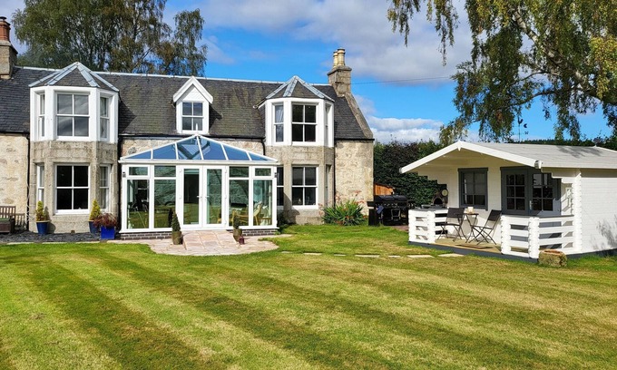 Dulnain Bridge House | Full house with established garden, summer house, outdoor entertainment area