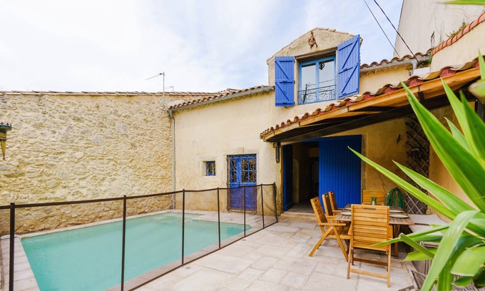 Lespignan House | Fully renovated 19th century French house w/private pool, AC & inner courtyard