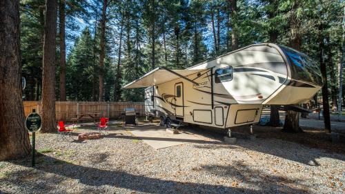Bayfield House | Fully Setup RV for Glamping #27 at Blue Spruce RV Park & Cabins
