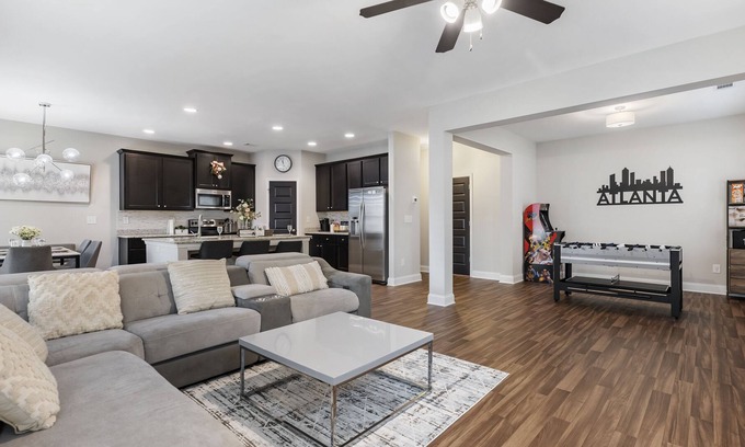 Lawrenceville House | Fun Home with Arcade, Darts, Four-in-One Game Table, Fenced Yard