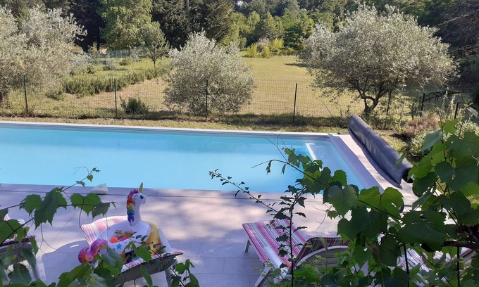 Saint-Julien-de-Cassagnas Apartment | Gîte piscine 4 people Gard, between Provence and Cévennes