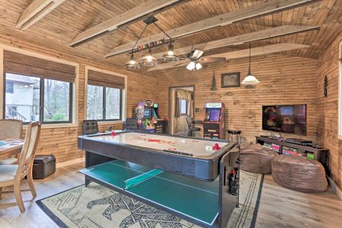 Locust Lake Village House | Game Room and Golf Cart Bear Den Pocono Lake Home