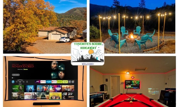 Mariposa County House | GameRoom*HomeTheater*EV Charger*Fire pitw/Mtn View