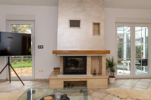 Nordwest House | Ganzes Ferienhaus in Leipzig mit Garage und Fußbodenheizung