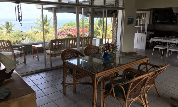 St. Patrick House | Garden Cottage with sweeping lawn view to the Caribbean Sea and islands