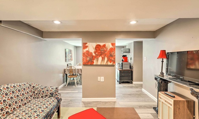 Millburn Apartment | Garden-Level Millburn Apt - Walk to Transit!