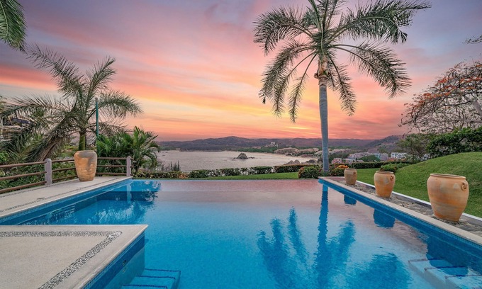 Santa Maria Huatulco Villa | Gated Ocean View Villa with Direct Beach Access