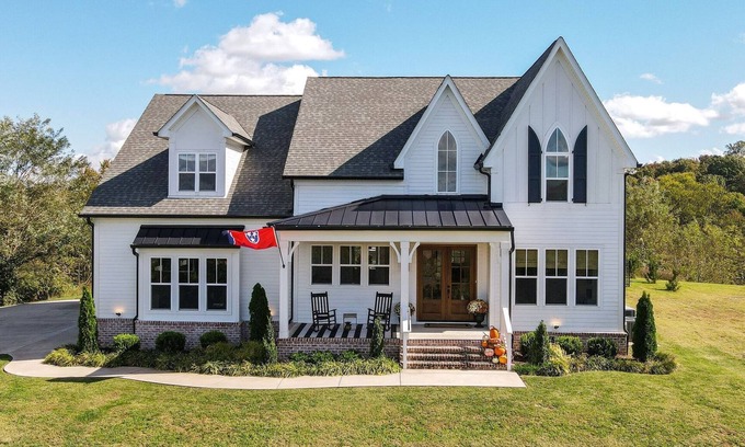 Thompson's Station House | Gated Private Estate With Pool, Hilltop Views, and Game Room on 8 acres