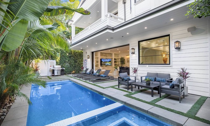 Melrose Villa | Genesee Ave Farmhouse - Contemporary Oasis with Pool and Theater