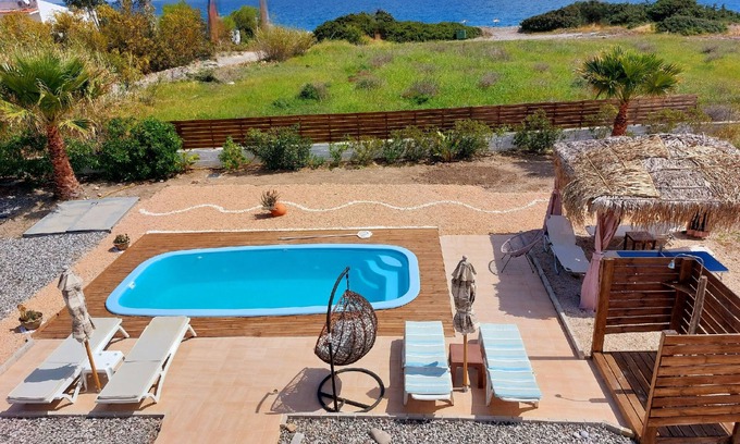 Gennadi Villa | Gennadi Serenity House- beachfront villa with amazing sea view and private pool