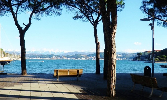 Le Grazie Apartment | Gentle attic with terraces on the Gulf of Poets center Le Grazie Portovenere