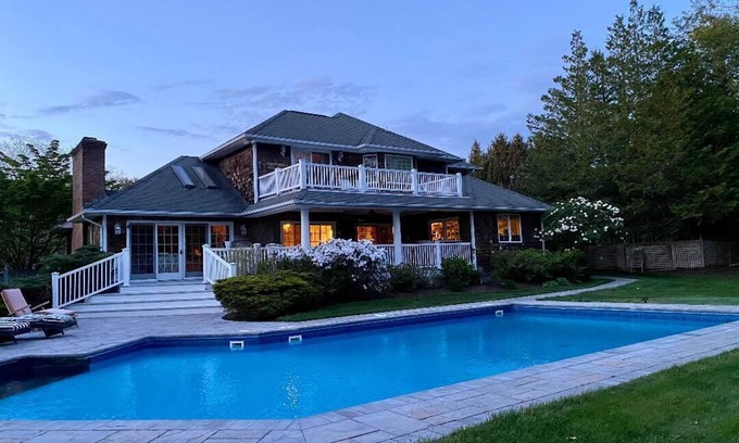Westhampton House | Get out of city. Luxury Family Retreat; Pool, Putting Green, great outdoor deck