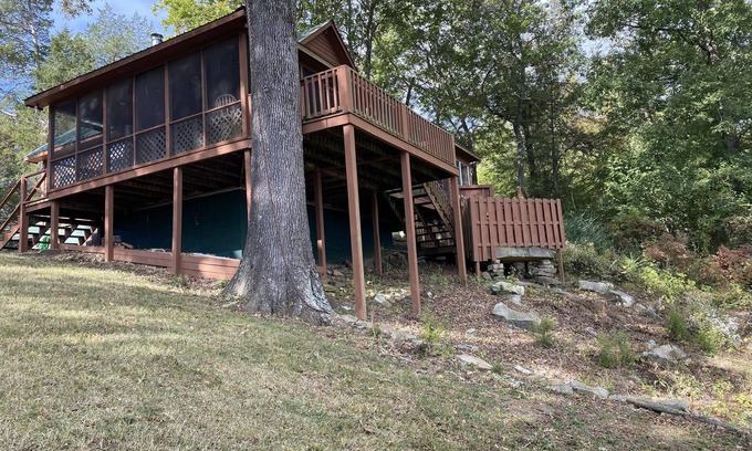 Pleasant Grove Cabin | Get some peace inside and out at this cozy cabin-warm fire, river, and fishing!