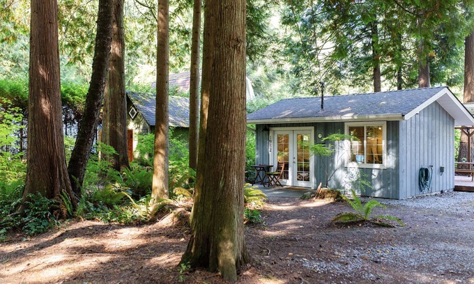 Point Roberts Cabin | Getaway Cabin in the Woods with Large Outdoor Deck