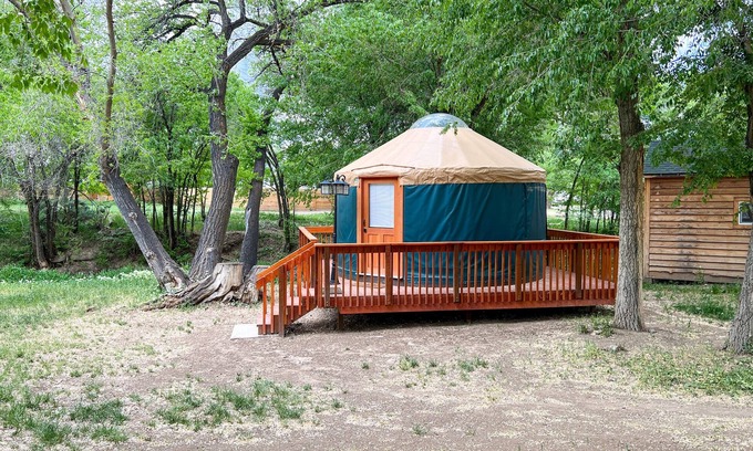 Montrose Cabin | Glamp in style in our 16' yurt, situated on Cedar Creek.