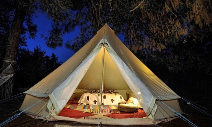 Marathopoli Cottage | Glamping at a Lovely Tent in Skiaxtro- Marathopoli