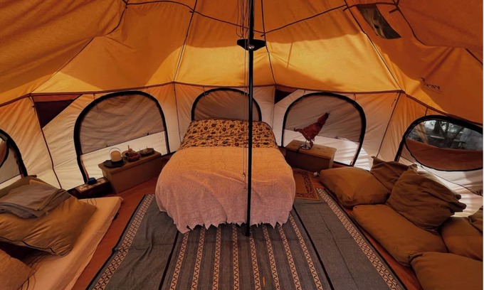 Quartu Sant'Elena RV Rental | Glamping tent among olive trees In Our Garden Sardinia
