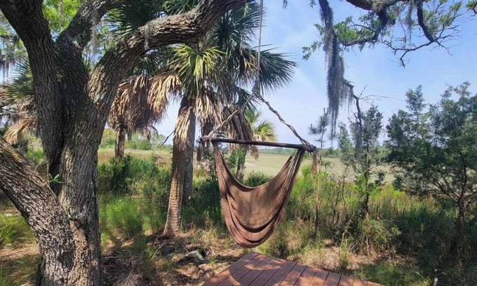 Beaufort RV Rental | Glamping Tent getaway suite. Connect with Mother Nature, unplug, and unwind!
