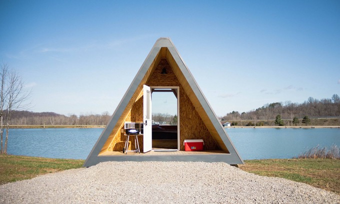 Kipling RV Rental | Glamplyfe Nature Experience: A-Frames on Lakefront L11