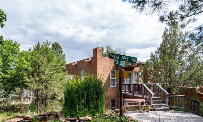 Canoncito House | Glorieta Mesa Retreat | Pet Friendly + Gardens & Koi Pond!