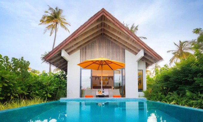 Farukolhufushi Island Hotel | Gold Beach Pool Villa, Private Pool, Direct Beach Access, Hard Rock