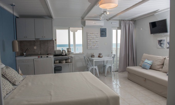 Kokinos Pirgos Apartment | Golden Sun - Beautiful studio in a modern style with amazing sea view