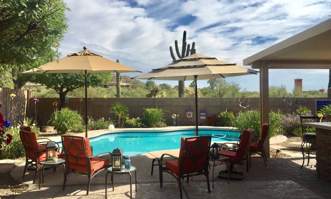 Gold Canyon House | Golf And Sun Await In A Natural Sonoran Desert Setting With Heated Pool
