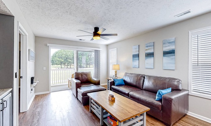 Carolina Forest Condo | Golf course-front 2nd-floor condo with water views, pool, tennis, & on-site golf