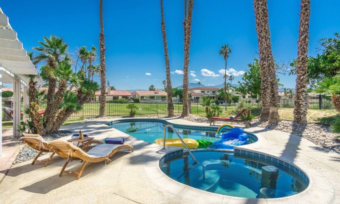 Indio House | Golf Course House - Garden Relax Retreat, Private Pool + Spa.