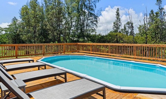 Keaau House | Gorgeous Gated Retreat Near Ocean w Pool & Deck!