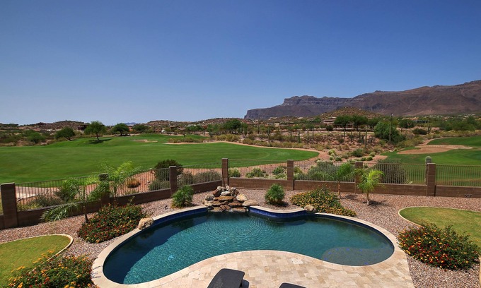 Gold Canyon House | Gorgeous Golf Course Home in Gold Canyon with Private Pool and Mt Views