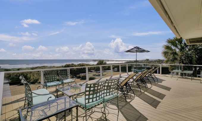 Charleston County House | Gorgeous oceanfront home with private beach access