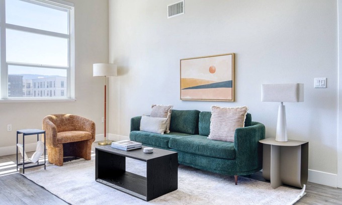 Centennial Apartment | Gorgeous Redwood City 2BR w/A/C, Gym & W/D, nr Caltrain, by Blueground