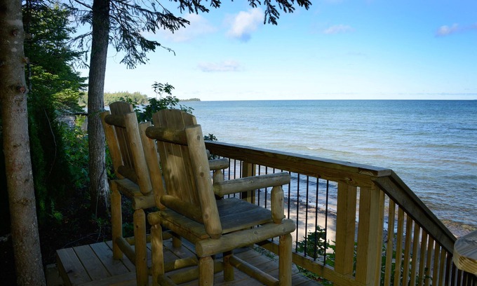 Brimley Cottage | Gorgeous Remodeled 4Bed/2Bath Retreat with Private Trail to Lake Superior Beach!