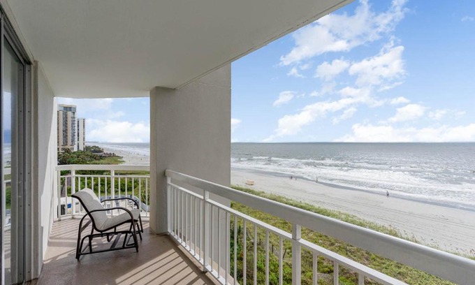 Arcadian Shores Apartment | Gorgeously remodeled 2 bedroom ocean front unit - 509 South Hampton condo