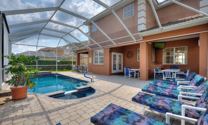 Hillcrest Estates Villa | Grand Home with Pool and Spa on Gated Community.