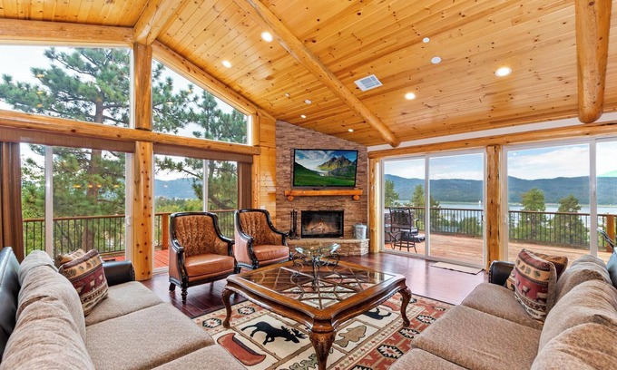 Ironwood Estates Cabin | Grand Views: Views of the Entire Big Bear Valley! Luxury! Game Room! Theater!