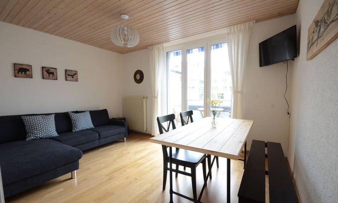Central Interlaken Apartment | Great ground floor apartment. Air-conditioning. 3 min train station