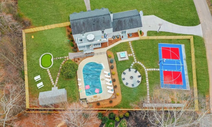 Greensboro House | Greensboro Getaway Villa | HotTub + Pool + FirePit + Sports Court + Golf